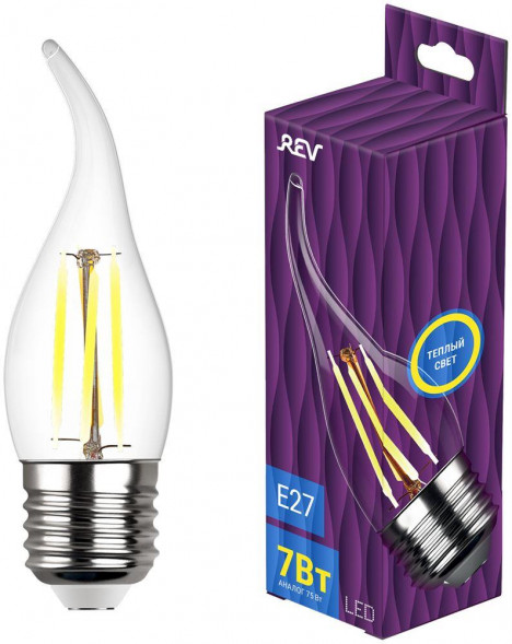 Лампа filament REV 32429 4 FC37 7Вт E27 2700K