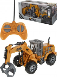 Игрушка NO NAME Машинка на р/у Трактор с щипцами (26,5х9х10,5см)(свет,3*АА и 2*АА не в к-те,в кор.) 2315393 ПП-00203547