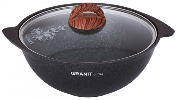 Казан KUKMARA кгг47а а/пр литой 4,5л д/плова стекл/кр Granit ultra blue