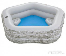 Бассейн надувной BEST WAY Бассейн надувной семейный TruPrint 213 x 206 x 53 см Bestway 54423