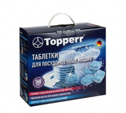 Таблетки для ПММ TOPPERR 3322 Таблетки для посудомоечных машин, 160 шт. в уп.