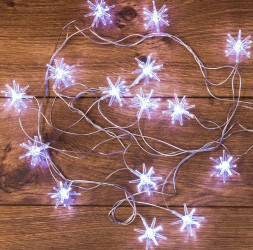 Гирлянда NEON-NIGHT (303-036) Гирлянда &quot;СНЕЖИНКИ&quot; 20 LED белые 2,8М