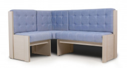 Угловая скамья БИТЕЛ КВАДРО скамья угловая однотон (БОДЕГО, ВЕЛЮР голубой)