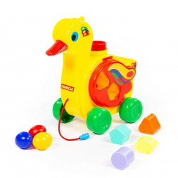 Игрушка ПОЛЕСЬЕ Уточка-несушка (в сеточке) 6219