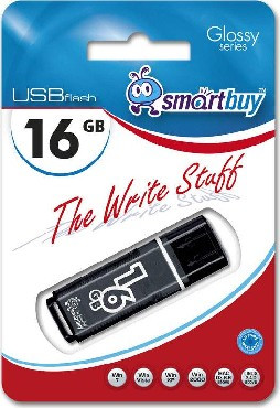 USB флеш SMARTBUY (SB16GBGS-K) 16GB GLOSSY SERIES BLACK