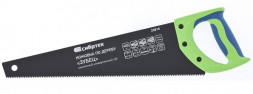 Ножовки по дереву СИБРТЕХ Ножовка по дереву "Зубец", 400 мм, 7-8 TPI, зуб 2D, кал.зуб, защ. покр., 2-х комп. рук-ка 23810