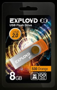 USB флэш-накопитель EXPLOYD 8GB 530 оранжевый