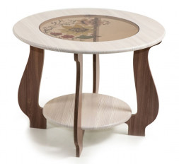 Стол журнальный БИТЕЛ СЖ-24 Шампань/Шимо Ясень темный Р-1