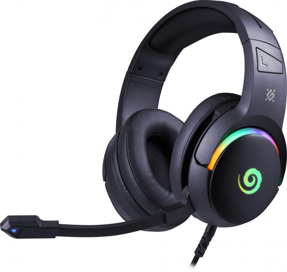 Гарнитура DEFENDER (64663) Debor черный, 7.1, RGB, провод 2.2 м