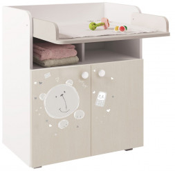Комод POLINI Комод Polini kids French 1270, Teddy, белый-дуб пастельный (2кор)