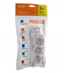 Сетевой удлинитель СТАРТ С/У S 3x3-Z --20 dg СТАРТ (14098) С/У S 3x3-Z