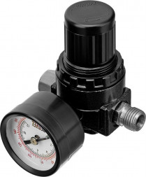Регулятор давления DENZEL Регулятор давления с манометром R1500, 12 бар, 1/4&quot; Denzel 57491