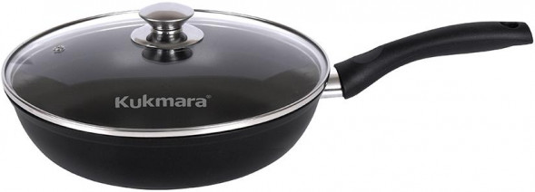 Сковорода KUKMARA с242а а/пр литая 24см стекл/кр