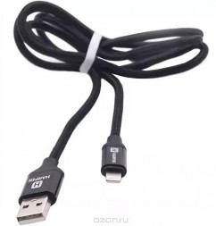 USB кабель HARPER BRCH-510 BLACK USB - 8PIN 1м нейлоновая оплетка