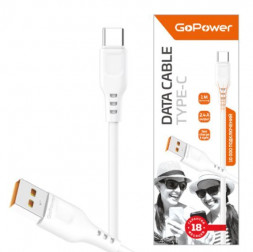кабель GOPOWER (00-00018565) Кабель GP01T USB (m)-Type-C (m) 1.0м 2.4A белый