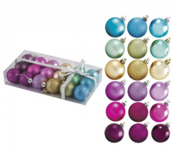 Шары и украшения ВОЛШЕБНАЯ СТРАНА Шары Палитра 4 см 18 шт/уп 001332