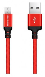 Кабель More choice K12m Дата-кабель USB 2.1A для micro USB - 1м Red Black