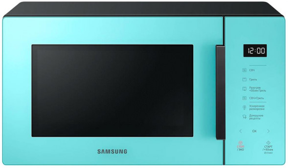 Микроволновая печь SAMSUNG MG-23T5018AN/BW, 800Вт, 23л, мятный /черный