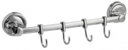 Кронштейн настенный 4 крючка САНАКС 1214 Вешалка с четырьмя крючками прямая