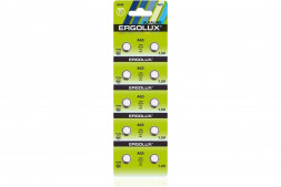 Элементы питания ERGOLUX (14316) AG 5 BL-10 (AG5-BP10, LR48 /LR754 /193 /393 батарейка для часов)