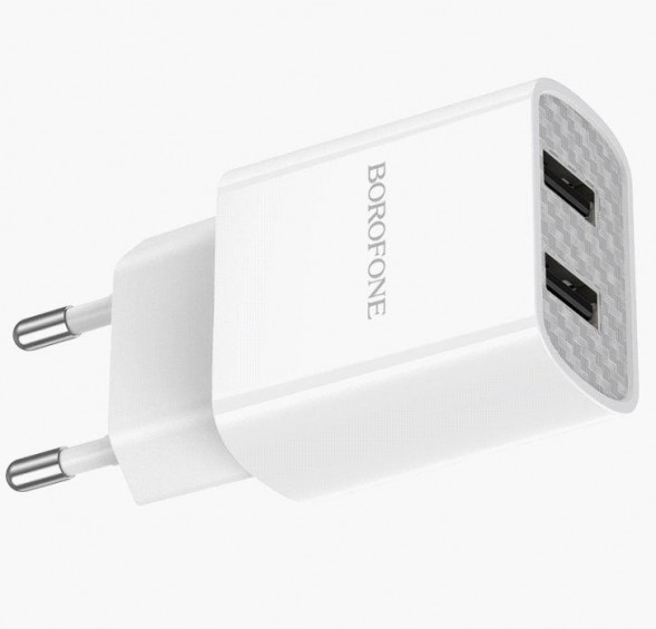 СЗУ BOROFONE (6931474739148) BA53A Powerway 2USB (белый)
