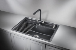 Мойка кухонная GRANULA KS-7301 ЧЁРНЫЙ кварц