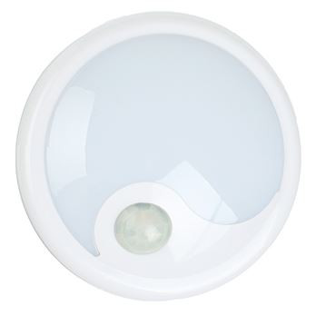 Светильник с датчиком движения ЕРМАК Светильник с датчиком движения, 6 LED, 1Вт, 4*АА, 12х12х5см, пластик 222-004