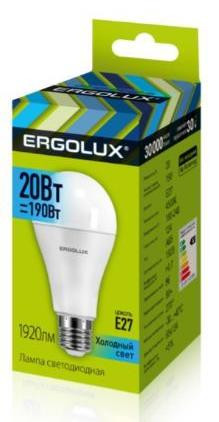 Лампочка светодиодная ERGOLUX (13183) LED-A65-20W-E27-4K