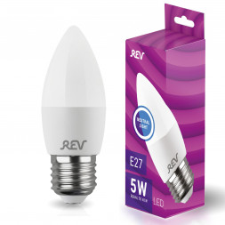 Лампа светодиодная REV 32274 0 LED C37 Е27 5W, 4000K, нейтральный свет