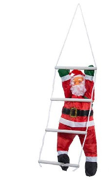 Шары и украшения ВОЛШЕБНАЯ СТРАНА Санта на лестнице SY18SC-03 004365
