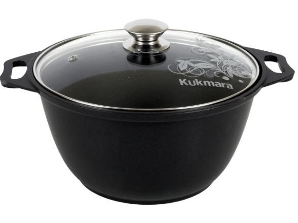 Кастрюля KUKMARA к31а а/пр литая 3,0л стекл/кр