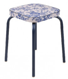 Табурет NIKA Табурет HAUSHALT в стиле Де Жуи/ сапфир НТ1/J