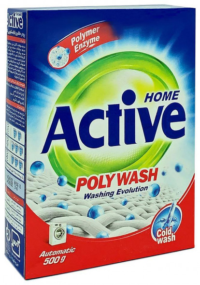 Стиральный порошок ACTIVE Стиральный порошок автомат &quot;Poly Wash&quot; 450 гр. картонная упаковка (24) 511701036