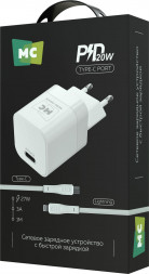 СЗУ MORE CHOICE (4620202555830) NC86i 1Type-C 3.0A PD 20W для Lightning 8-pin Type-C White