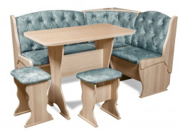 Кухонный уголок БИТЕЛ Кухонный уголок "ОРХИДЕЯ" -ЛЮКС (ЯСЕНЬ, ВЕЛЮР ЛАГУНА)