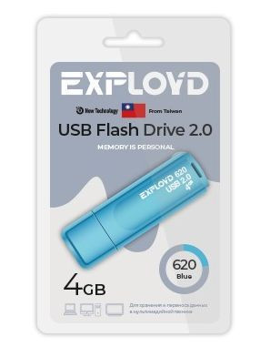 USB флэш-накопитель EXPLOYD EX-4GB-620-Blue