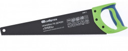 Ножовки по дереву СИБРТЕХ Ножовка по дереву "Зубец", 450 мм, 7-8 TPI, зуб 2D, кал.зуб, защ. покр., 2-х комп. рук-ка 23811