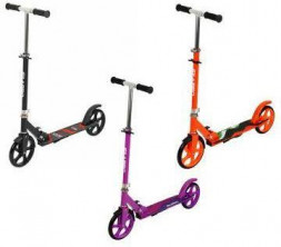 Самокат складной с ножным тормозом SILAPRO Самокат складной с ножным тормозом, 96х84х34см, колеса D20см PU,ABEC-7, алюминий (131-099)