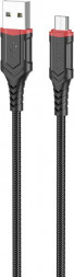 Кабель BOROFONE (6974443383379) BX67mUSB 2.4A microUSB черный - 1,0m