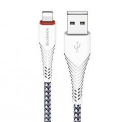 Кабель 8 Pin BOROFONE (6931474703460) BX25 USB-Lightning 8 Pin 2.4A 1M - белый