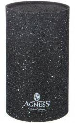 Подставка для ножей AGNESS 911-688 BLACK MARBLE