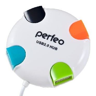 USB-хаб PERFEO (PF_4284) USB-HUB PF-VI-H020 4 PORT белый
