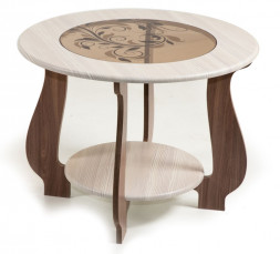 Стол журнальный БИТЕЛ СЖ-24 Шампань/Шимо Ясень темный Р-3