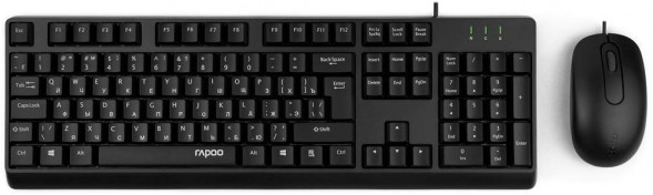 Клавиатура+мышь RAPOO NX1500 Black