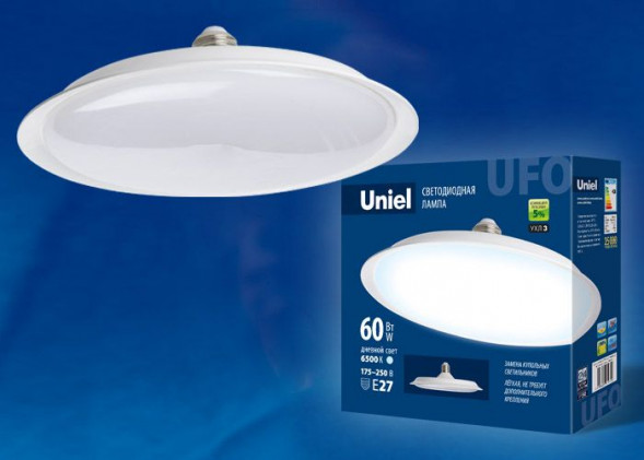 ЭЛЕКТРИКА UNIEL LED-U270-60W/6500K/E27/FR PLU01WH
