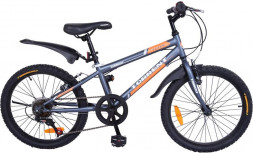 Велосипед TORRENT Totem (рама сталь 10,5", подростковый, 7 скоростей, колеса 20д.) 4000196 Матовый серый