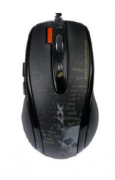 Мышь проводная A4TECH F5 черный с рисунком