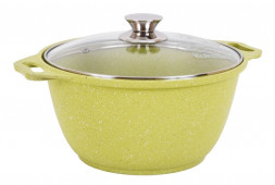 Кастрюля KUKMARA к31tsl а/пр литая 3,0л стекл/кр Trendy style lime