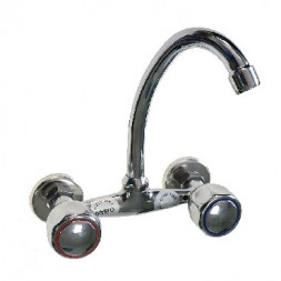 Смеситель для кухни D&amp;B 08821 Смеситель кухонный от стены верхний гусак металлокерамика