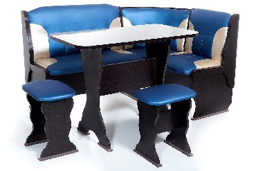 Набор мебели для кухни БИТЕЛ ОРХИДЕЯ Венге/Синий С-114 Бежевый С-101 (4 кор)